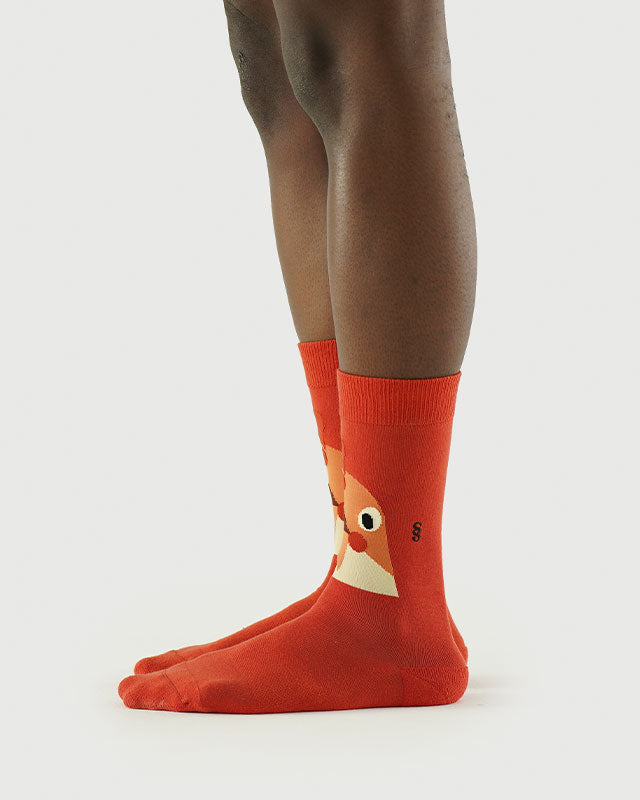 SEMIBOLD ROSE ROOSTER ATHLEISURE CREW SOCKS SIDE SR23010903RR ORANGE ONE SIZE