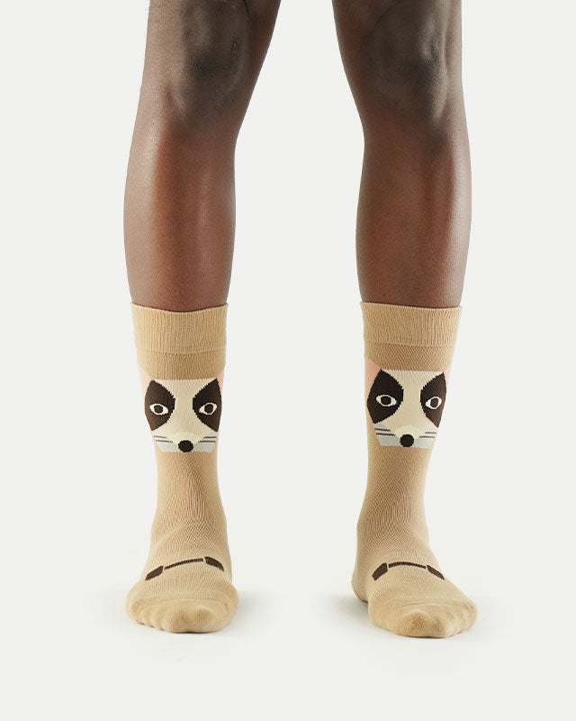 SEMIBOLD SMART MOUSE ATHLEISURE CREW SOCKS FRONT SR23011003SM NEUTRALS ONE SIZE