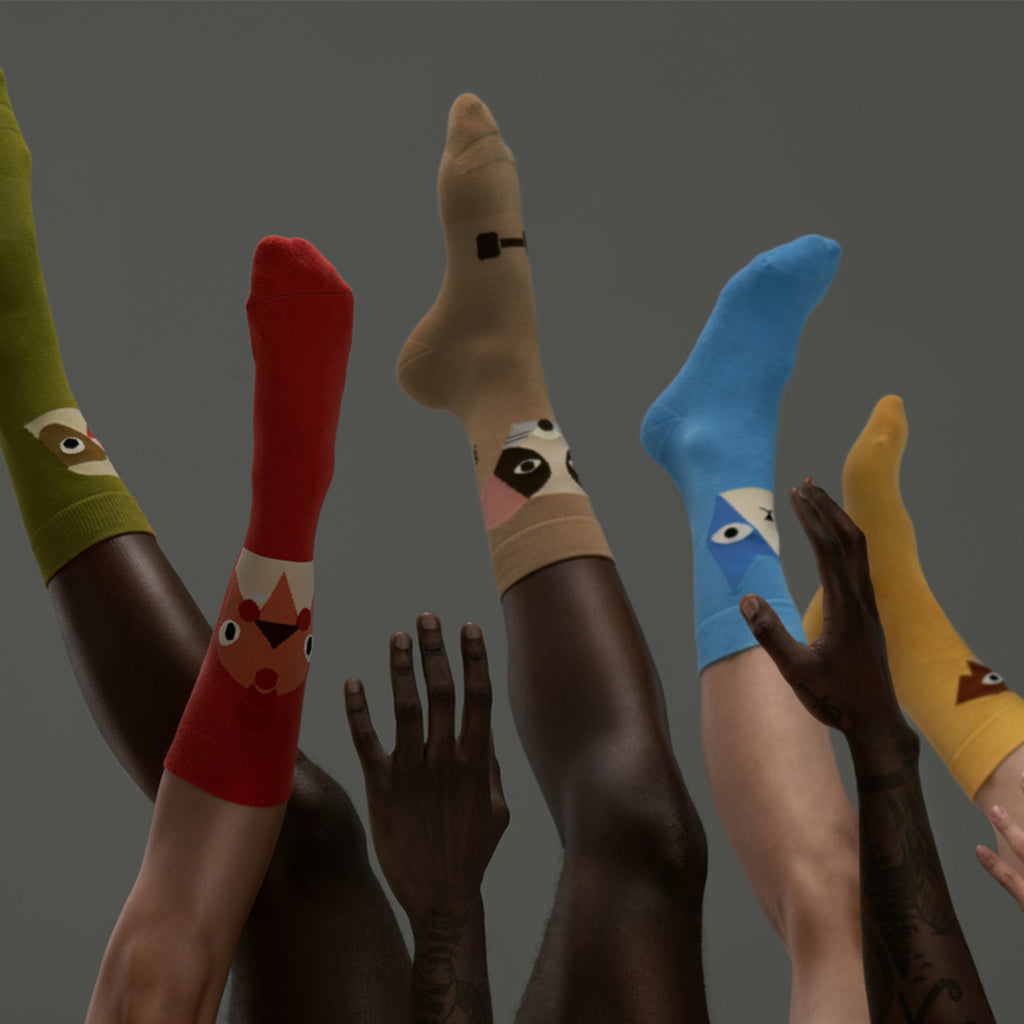 SEMIBOLD ROAR ATHLEISURE CREW SOCKS SR23010803WP SR23011103DG SR23010403CT SR23011003SM SR23010903RR GREEN ORANGE NEUTRALS BLUW YELLOWONESIZE