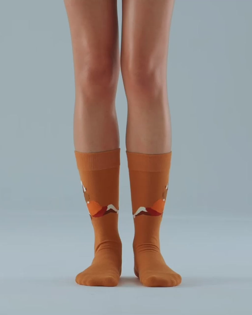 SEMIBOLD SUNSET CUDDLE ATHLEISURE CREW SOCKS VIDEO SN23010503SC NEUTRALS ONE SIZE