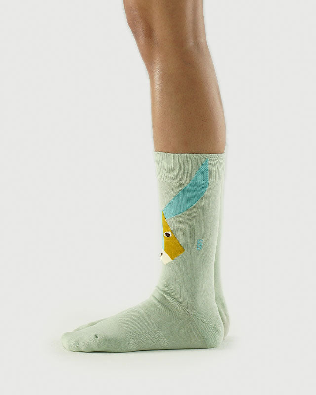 SEMIBOLD LUCKY RABBIT ATHLEISURE CREW SOCKS SIDE SR23010803LR GREEN ONE SIZE