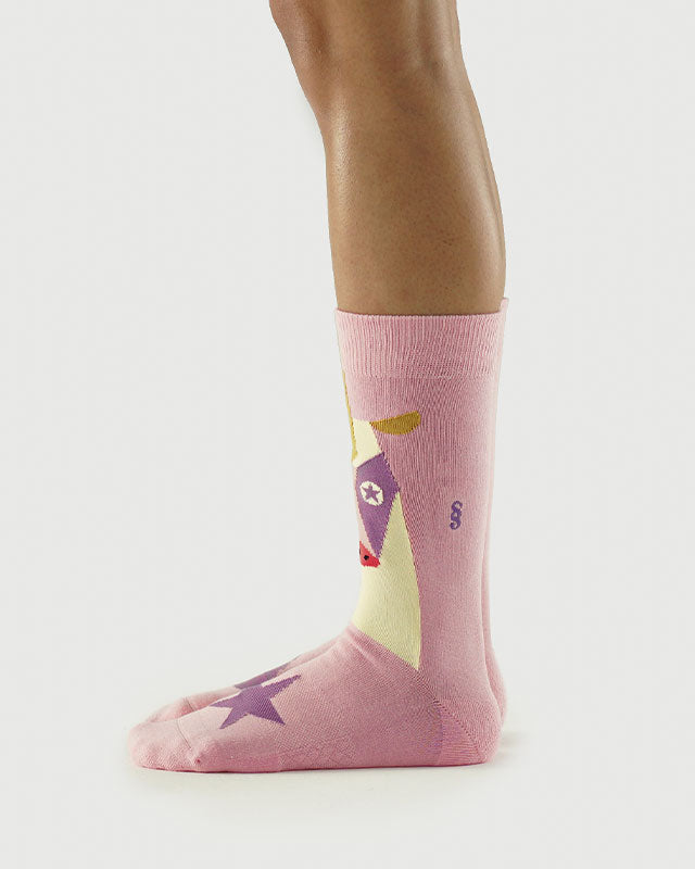SEMIBOLD MAGIC UNICORN ATHLEISURE CREW SOCKS SIDE SR23010603MU PINK ONE SIZE