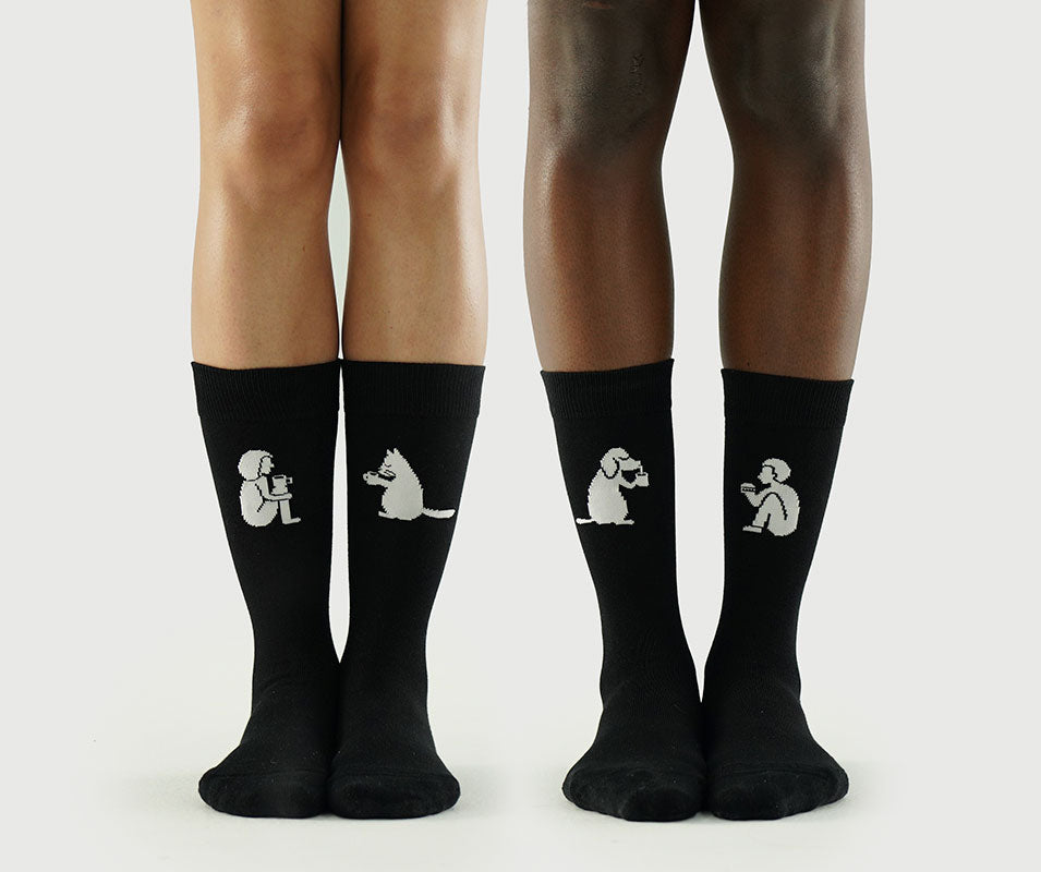 SEMIBOLD PIMA COTTON PARTNER ATHLEISURE CREW SOCKS SP23010203AK SP23010203RK BLACK ONE SIZE