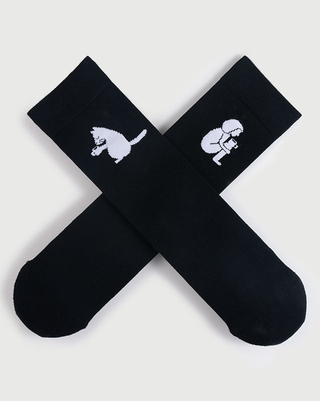 SEMIBOLD PIMA COTTON PARTNER ATHLEISURE CREW SOCKS SP23010203RK BLACK ONE SIZE