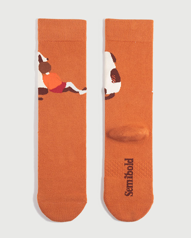 SEMIBOLD SUNSET CUDDLE ATHLEISURE CREW SOCKS TILED SN23010503SC NEUTRALS ONE SIZE